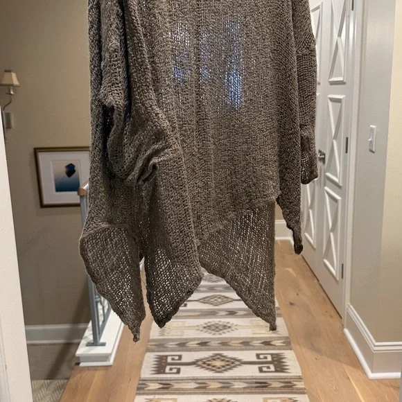 La Bottega di Brunella open weave sweater taupe - Picture 6 of 7